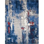 Nourison Twilight TWI20 Area Rug, Grey/Blue, 5'6" x 8'