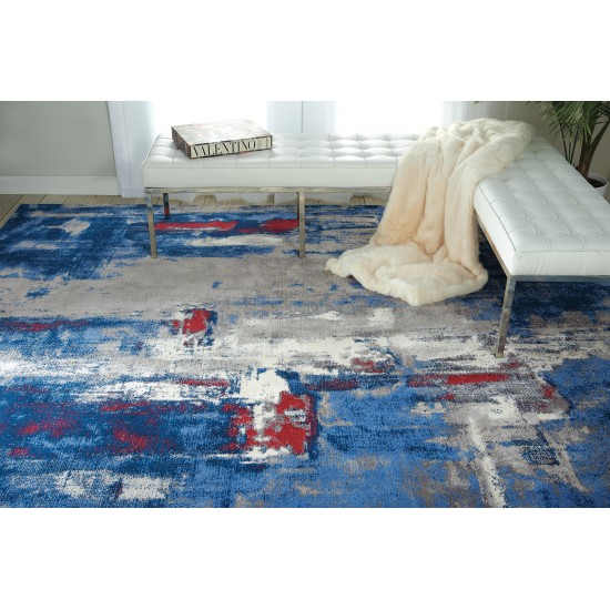 Nourison Twilight TWI20 Area Rug, Grey/Blue, 7'9" x 9'9"