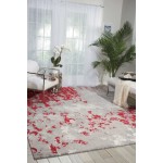 Nourison Twilight TWI21 Area Rug, Grey/Red, 12' x 15'