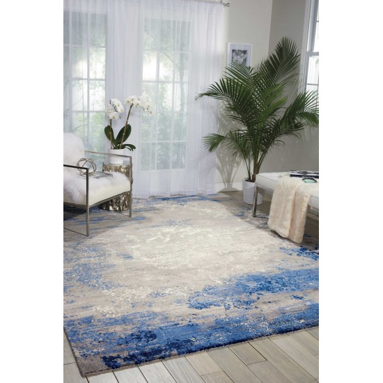 Nourison Twilight TWI22 Area Rug, Blue/Grey, 12' x 15'