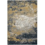 Nourison Twilight TWI22 Area Rug, Navy/Gold, 5'6" x 8'