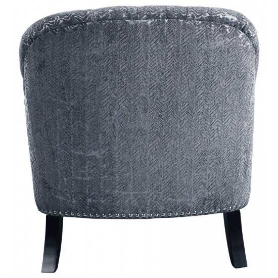 ACME Gaura Chair w/1 Pillow, Pattern Gray Velvet