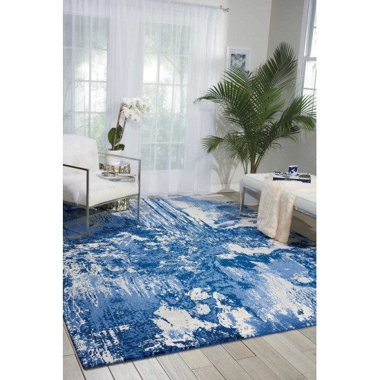 Nourison Twilight TWI24 Area Rug, Blue/Ivory, 12' x 15'