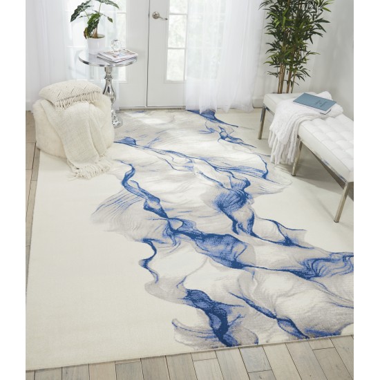 Nourison Twilight TWI27 Area Rug, Ivory/Blue, 7'9" x 9'9"