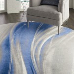 Nourison Twilight TWI28 Area Rug, Ivory/Grey/Blue, 8' x Round