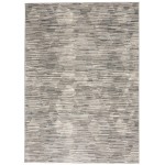 Michael Amini MA90 Uptown UPT01 Area Rug, Grey/Ivory, 4' x 6'