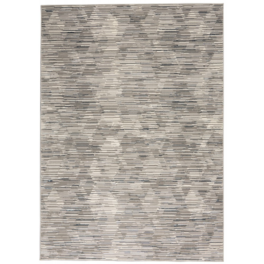 Michael Amini MA90 Uptown UPT01 Area Rug, Grey/Ivory, 4' x 6'