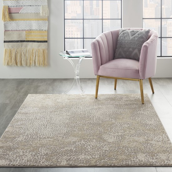 Michael Amini MA90 Uptown UPT02 Area Rug, Beige/Grey, 5'3" x 7'3"