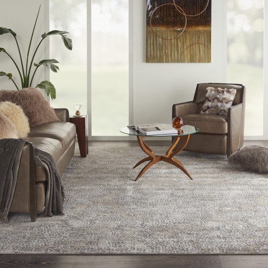 Michael Amini MA90 Uptown UPT02 Area Rug, Beige/Grey, 7'10" x 9'10"