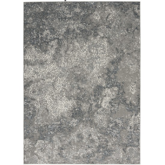 Michael Amini MA90 Uptown UPT02 Area Rug, Grey, 4' x 6'