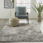 Michael Amini MA90 Uptown UPT02 Area Rug, Grey, 4' x 6'