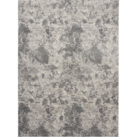 Michael Amini MA90 Uptown UPT02 Area Rug, Ivory/Grey, 7'10" x 9'10"