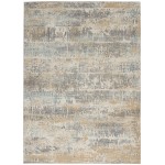 Michael Amini MA90 Uptown UPT03 Area Rug, Beige/Aqua, 5'3" x 7'3"