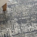 Michael Amini MA90 Uptown UPT03 Area Rug, Charcoal/Grey, 5'3" x 7'3"