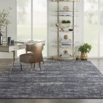 Michael Amini MA90 Uptown UPT03 Area Rug, Charcoal/Grey, 7'10" x 9'10"