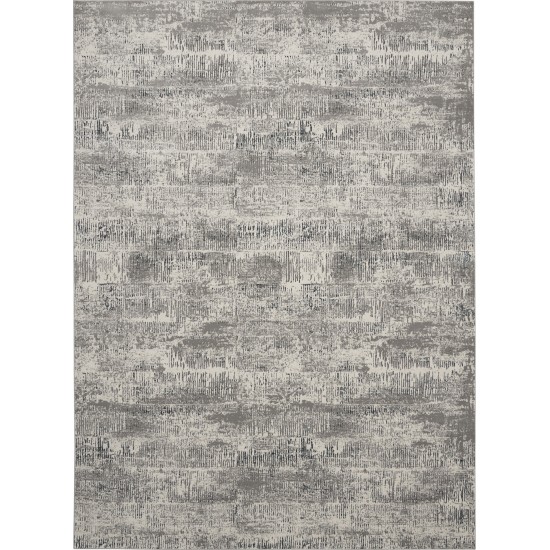 Michael Amini MA90 Uptown UPT03 Area Rug, Ivory/Grey, 7'10" x 9'10"