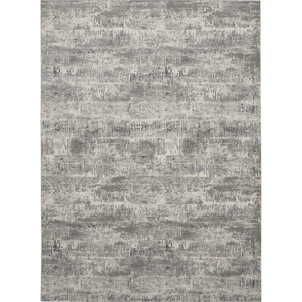 Michael Amini MA90 Uptown UPT03 Area Rug, Ivory/Grey, 7'10" x 9'10"