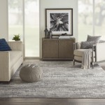 Michael Amini MA90 Uptown UPT03 Area Rug, Ivory/Grey, 8'10" x 11'10"