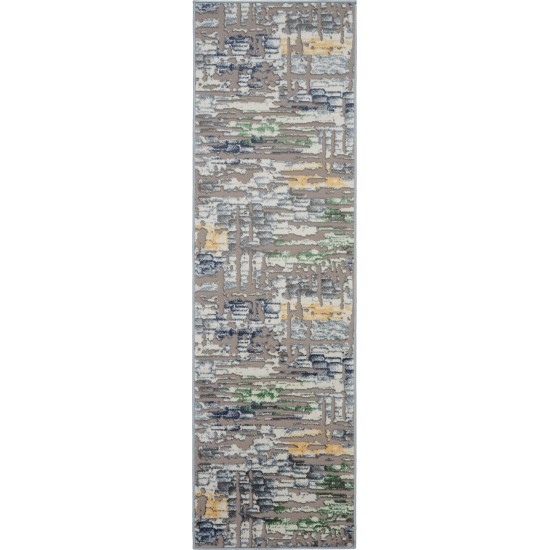 Nourison Urban Chic URC01 Runner Rug, Grey/Multicolor, 2'2" x 7'3"