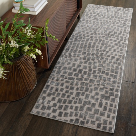 Nourison Urban Chic URC03 Runner Rug, Grey, 2'2" x 7'3"