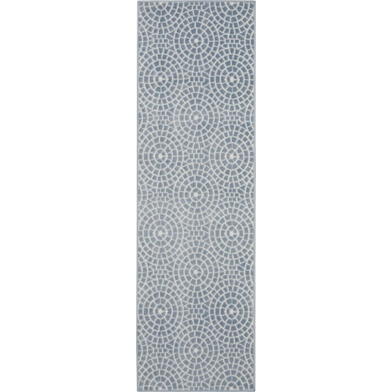 Nourison Urban Chic URC04 Runner Rug, Light Blue, 2'2" x 7'3"