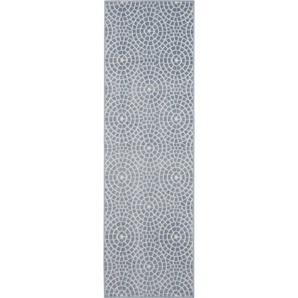 Nourison Urban Chic URC04 Runner Rug, Light Blue, 2'2" x 7'3"