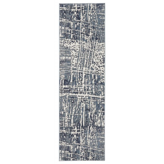 Nourison Urban Decor URD01 Runner Rug, Slate/Ivory, 2'2" x 7'6"