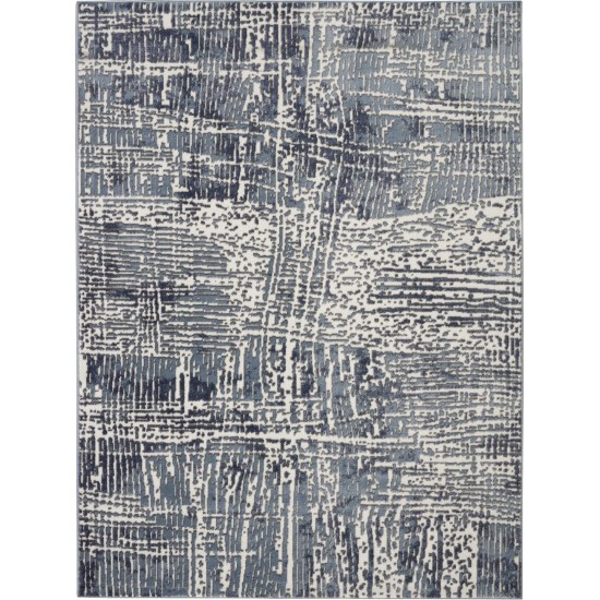 Nourison Urban Decor URD01 Area Rug, Slate/Ivory, 4' x 6'