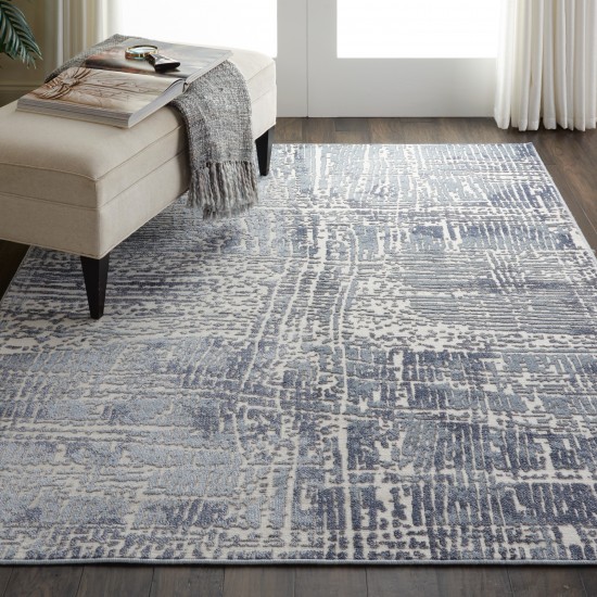 Nourison Urban Decor URD01 Area Rug, Slate/Ivory, 5'3" x 7'3"