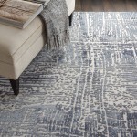 Nourison Urban Decor URD01 Area Rug, Slate/Ivory, 5'3" x 7'3"