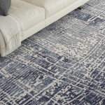 Nourison Urban Decor URD01 Area Rug, Slate/Ivory, 7'10" x 10'