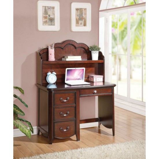 ACME Cecilie Computer Desk, Cherry