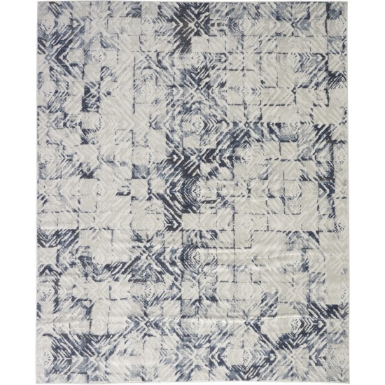 Nourison Urban Decor URD02 Area Rug, Ivory/Blue, 7'10" x 10'