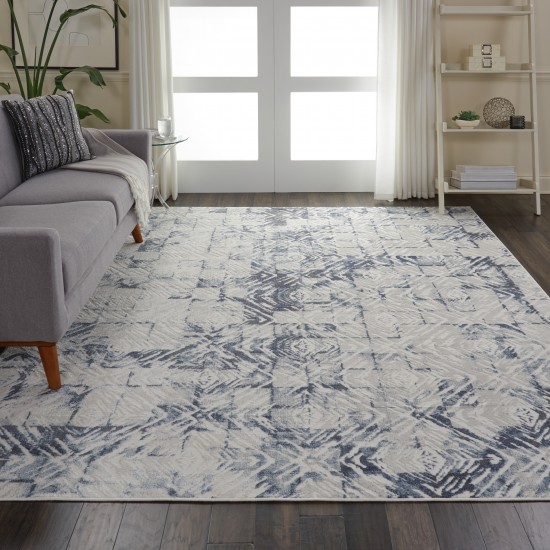 Nourison Urban Decor URD02 Area Rug, Ivory/Blue, 7'10" x 10'