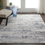 Nourison Urban Decor URD03 Area Rug, Ivory/Slate, 5'3" x 7'3"