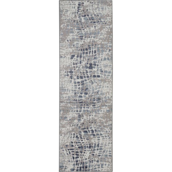 Nourison Urban Decor URD04 Runner Rug, Ivory/Grey, 2'2" x 7'6"