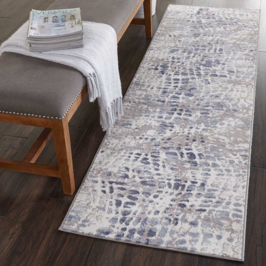 Nourison Urban Decor URD04 Runner Rug, Ivory/Grey, 2'2" x 7'6"