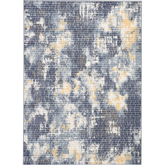 Nourison Urban Decor URD05 Area Rug, Ivory/Sky, 5'3" x 7'3"