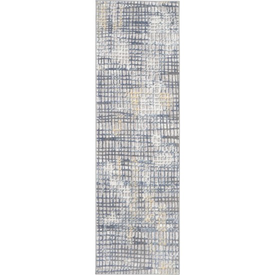 Nourison Urban Decor URD06 Runner Rug, Grey/Ivory, 2'2" x 7'6"