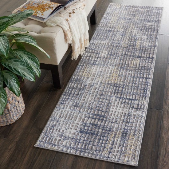 Nourison Urban Decor URD06 Runner Rug, Grey/Ivory, 2'2" x 7'6"