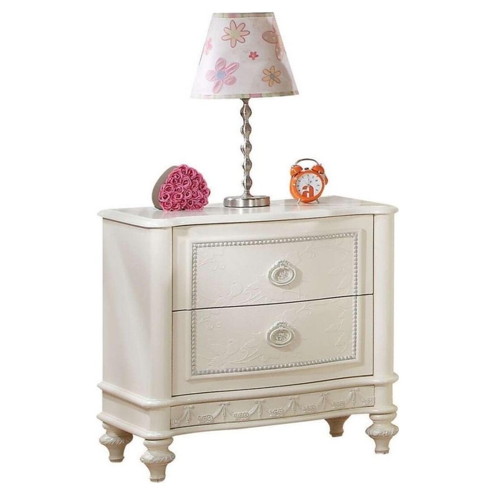 ACME Dorothy Nightstand, Ivory