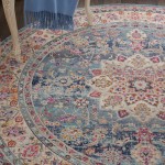 Nourison Vintage Kashan VKA01 Area Rug, Blue, 4' x Round