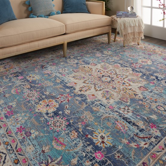 Nourison Vintage Kashan VKA01 Area Rug, Blue, 8'10" x 11'10"