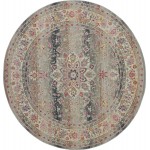 Nourison Vintage Kashan VKA01 Area Rug, Grey, 6' x Round