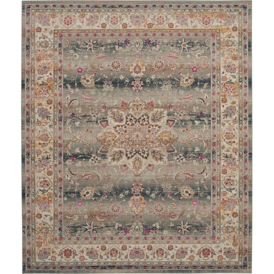 Nourison Vintage Kashan VKA01 Area Rug, Grey, 7'10" x 9'10"