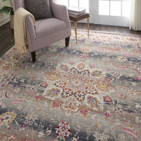 Nourison Vintage Kashan VKA01 Area Rug, Grey, 7'10" x 9'10"