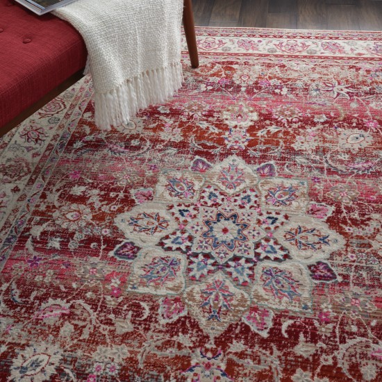 Nourison Vintage Kashan VKA01 Area Rug, Red, 4' x 6'