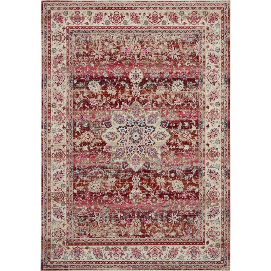 Nourison Vintage Kashan VKA01 Area Rug, Red, 4'6" x 6'6"