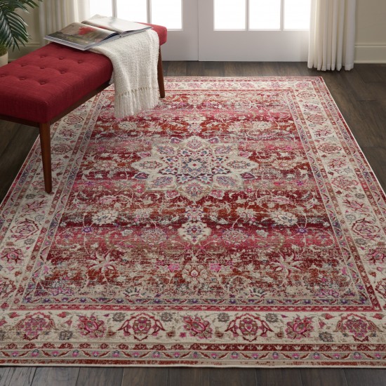 Nourison Vintage Kashan VKA01 Area Rug, Red, 4'6" x 6'6"