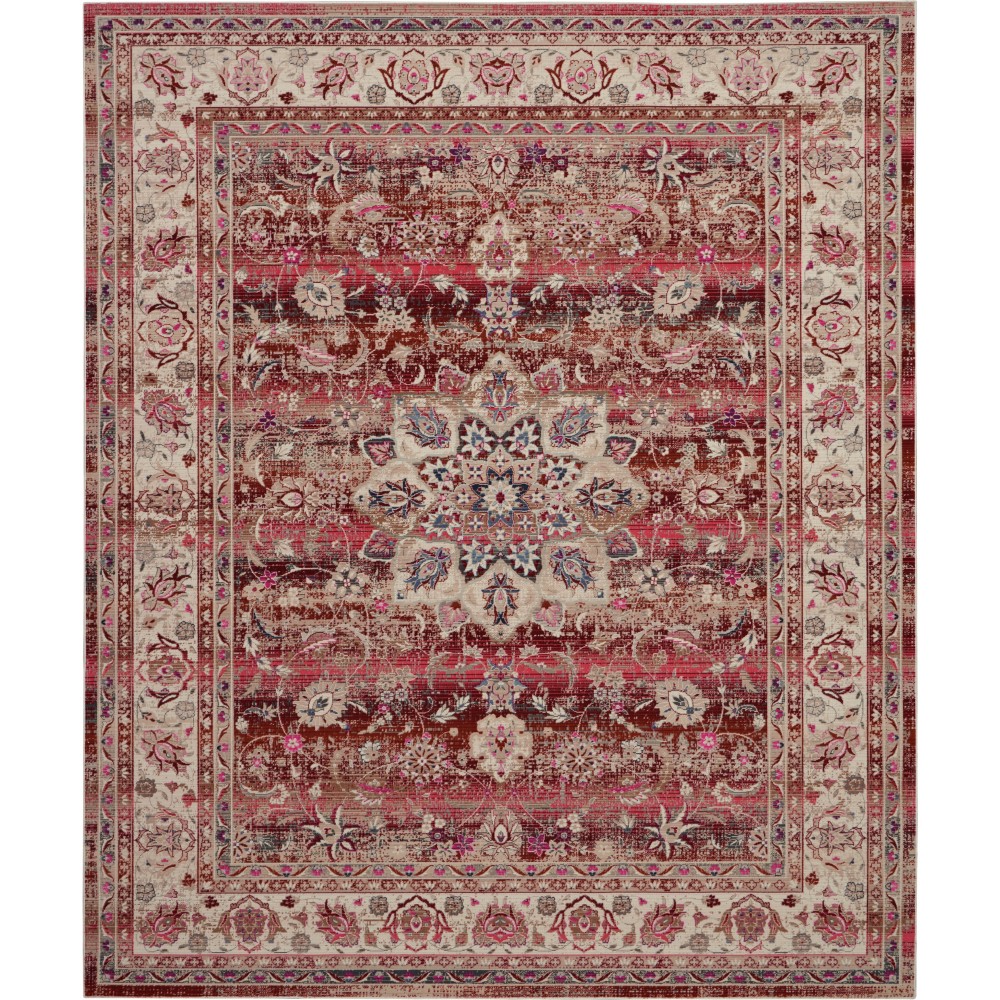 Nourison Vintage Kashan VKA01 Area Rug, Red, 8'10" x 11'10"